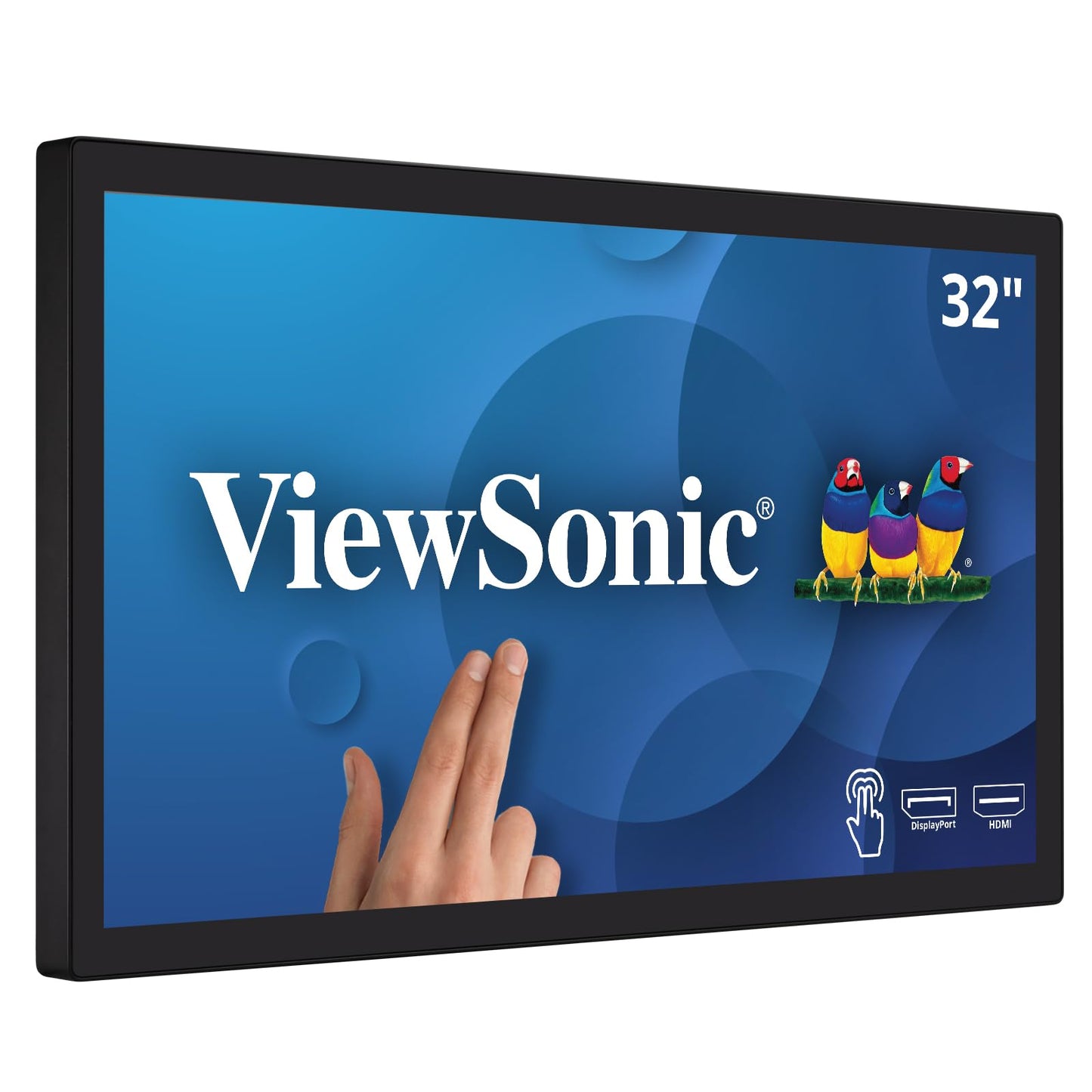 ViewSonic TD3207 32 Inch 1080p Touch Screen Monitor, 10-Point Multi-Touch for Information Kiosks and Public Displays, 7H Hardness Glass, Advanced Ergonomics, HDMI, DisplayPort, USB