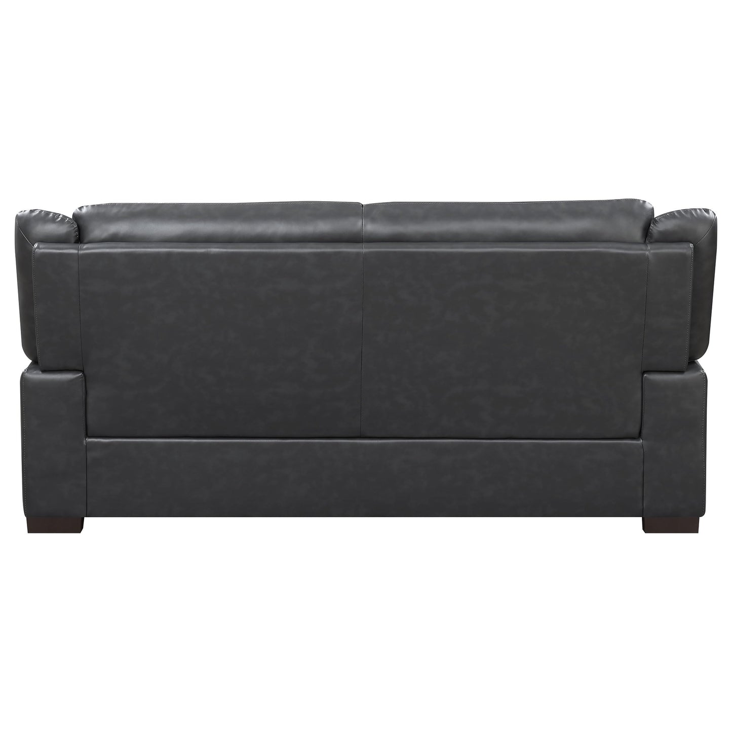 Coaster Home Furnishings - Arabella - 2-Piece Leatherette Upholstered Sofa and Loveseat Set with Padded Arms - Transitional - Living Room - Gray - 506591-S2