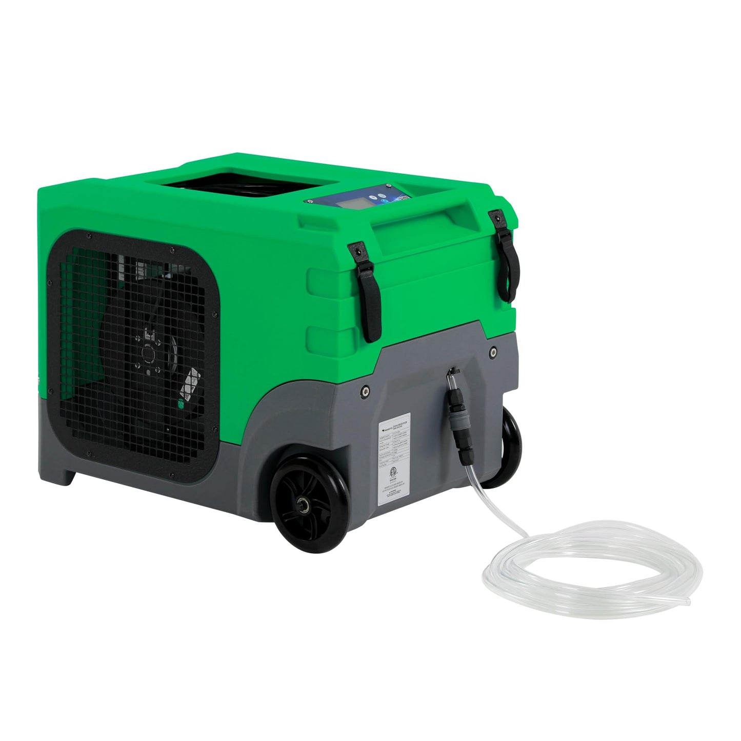Mounto MOUNTO 268Pints LGR Commercial Compact Dehumidifier with Pump and Drain Hose, LGR Portable Dehumidifier with wheels for Home, Basements, Garages, and Job Sites (Green)