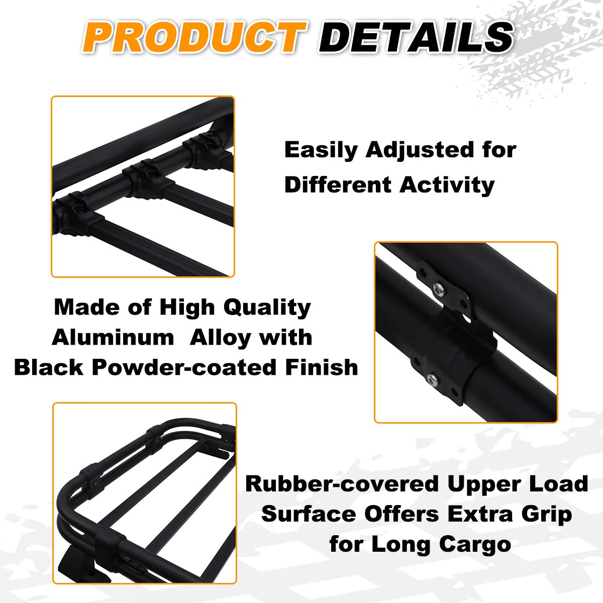 Snailfly Roof Rack Basket Fit for 2010-2024 Toyota 4Runner Rooftop Luggage Cargo Carrier Extra Bar Replacement