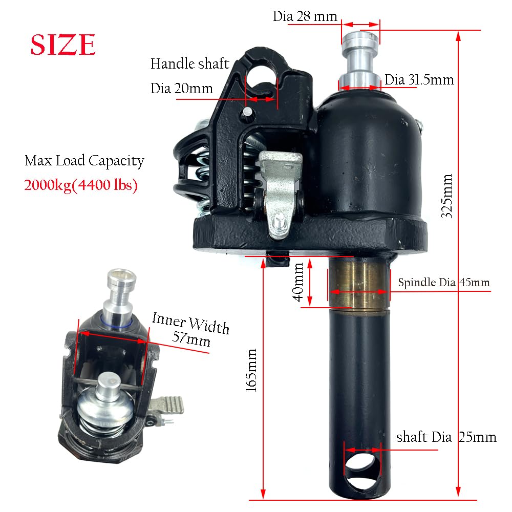 RHKING Pallet Jack Repair Pallet Truck Pump Hand Pallet Truck Restoration DIY Pallet Jack Replacement 4400 Lb Capacity Shaft 45mm