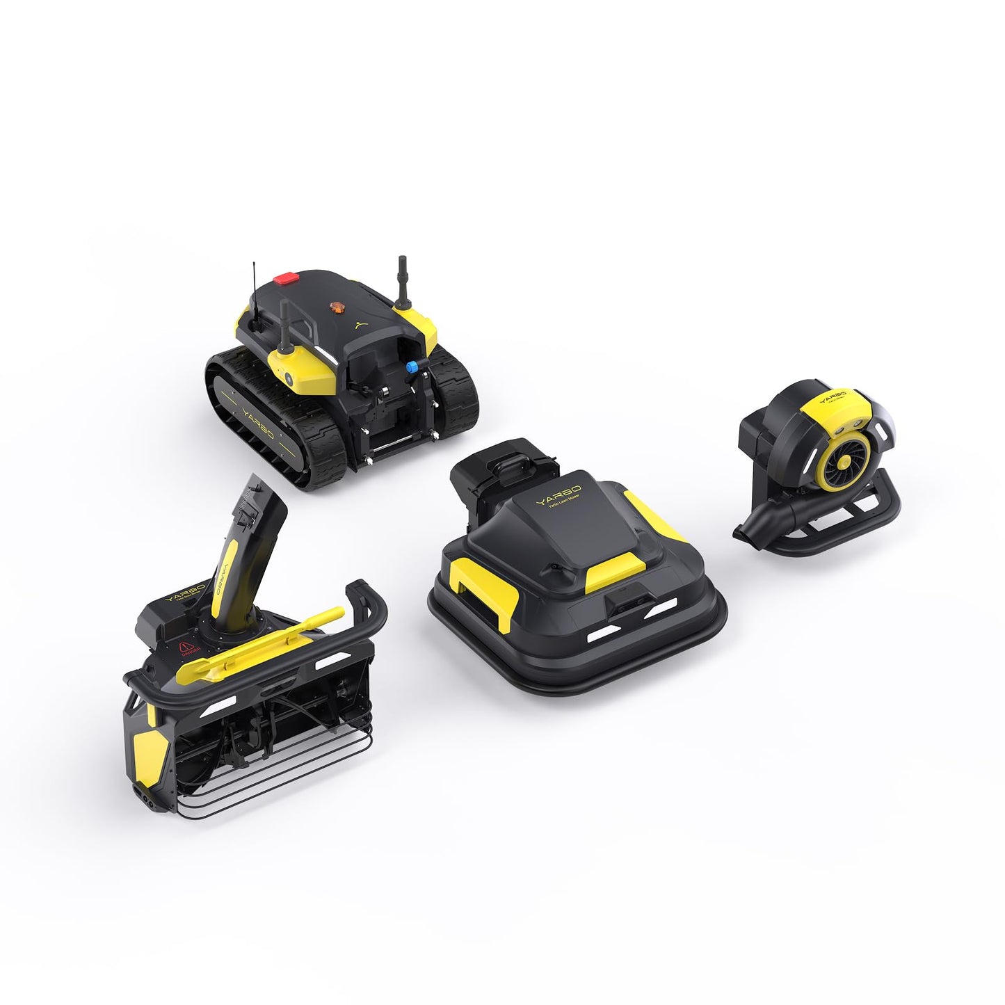 YARBO 4-in-1 Modular Robot, Lawn Mower, Snow Blower and Leaf Blower with Auto-Recharging, AI Multi-Zone Mapping & RTK for Navigation