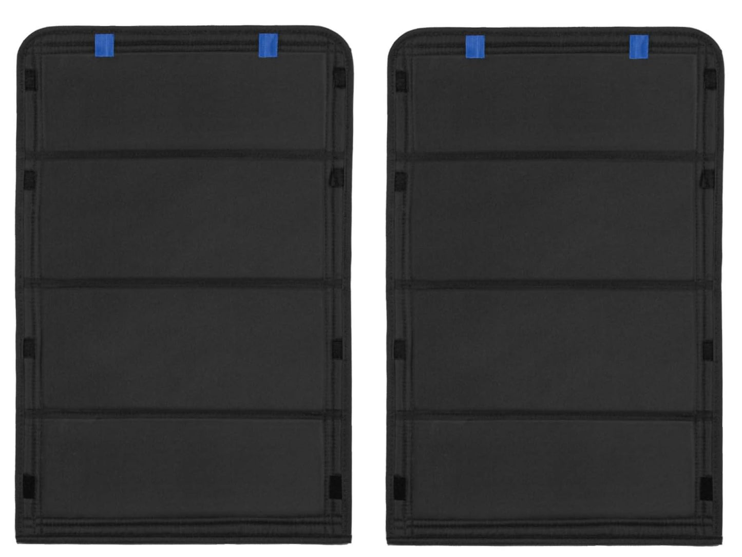 funomo 2 Pack RV Door Window Shade - Blackout Cover, UV Protection, Waterproof Thickened Oxford Fabric, 25inL x 16inW, Black