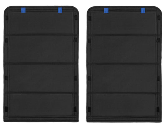 funomo 2 Pack RV Door Window Shade - Blackout Cover, UV Protection, Waterproof Thickened Oxford Fabric, 25inL x 16inW, Black