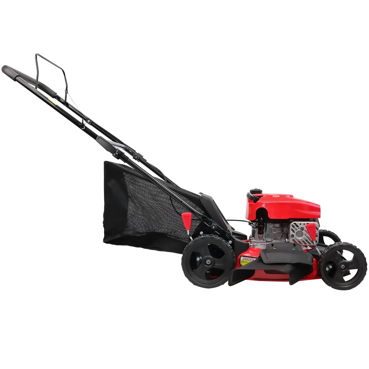 PowerSmart EasyCut 18-Inch 144cc Push Gas Lawn Mower, 3-in-1 Mulch/Bag/Side Discharge, Steel Deck, 6 Height Adjustment
