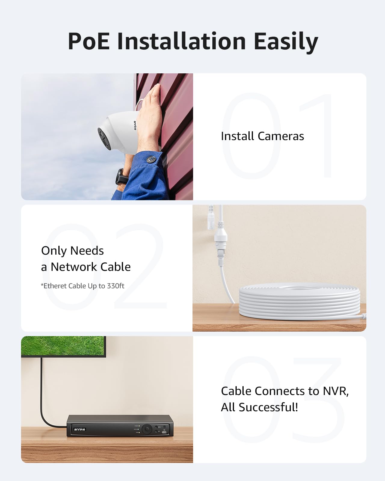 ANNKE 4K PoE Security Camera System, 12MP H.265+ 8CH NVR with 2TB HDD, 6Pcs 8MP IP Turret Outdoor Cams, AI Human & Vehicle Detection, Spotlight Color Night Vision for Outdoor Surveillance, IP67