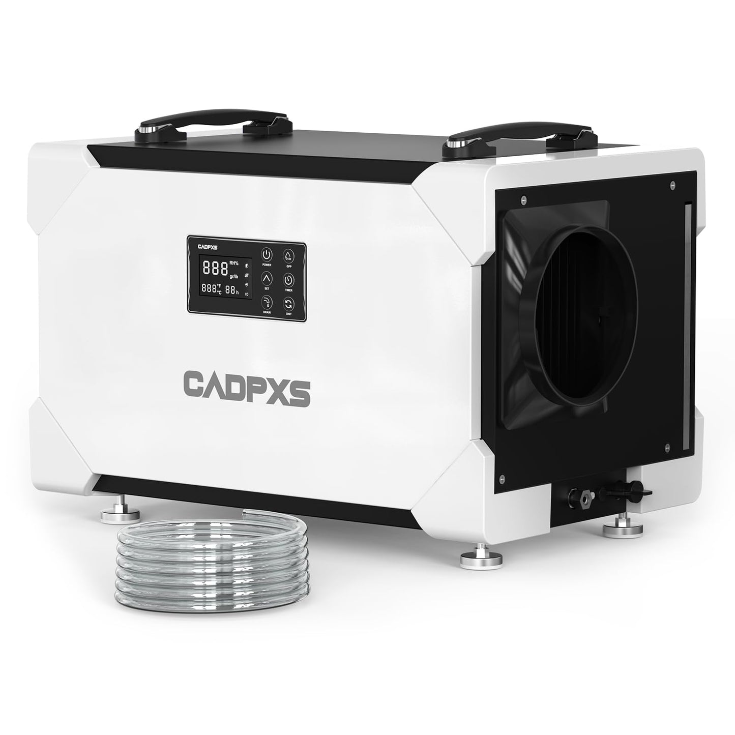 CADPXS Crawlspace Dehumidifier with Pump and Drain Hose, 145 Pints Commercial-Grade Dehumidifier for Crawl Spaces, Basements, Industrial and Water Damage Use, Large Capacity, Auto Defrost, cETL