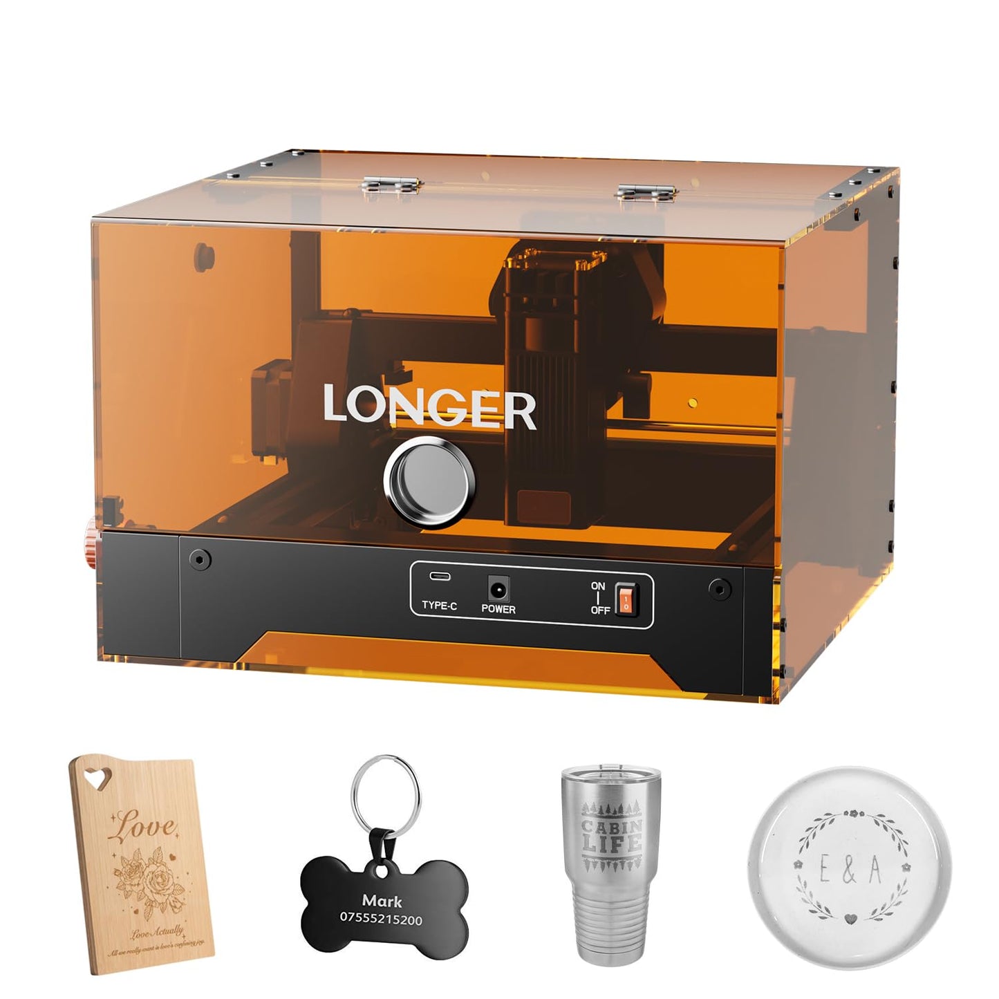 Longer RAY5 miniS 2500mW Laser Engraver with Enclosure,Pre-Assemble, 12,000mm/min engraving speed, Built-in Wi-Fi, APP Control, Safety Protection