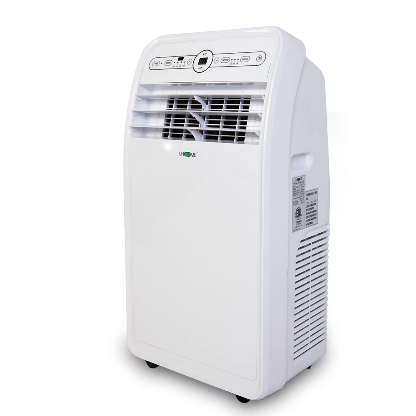 Uhome 12000 BTU Portable Air Conditioner w/Heater up to 450 Sq. Ft, Ac Heater Combo Window Unit, Portable AC Unit with Dehumidifier & Fan, Cools & Heats,Remote Control and Window Kit Included,White