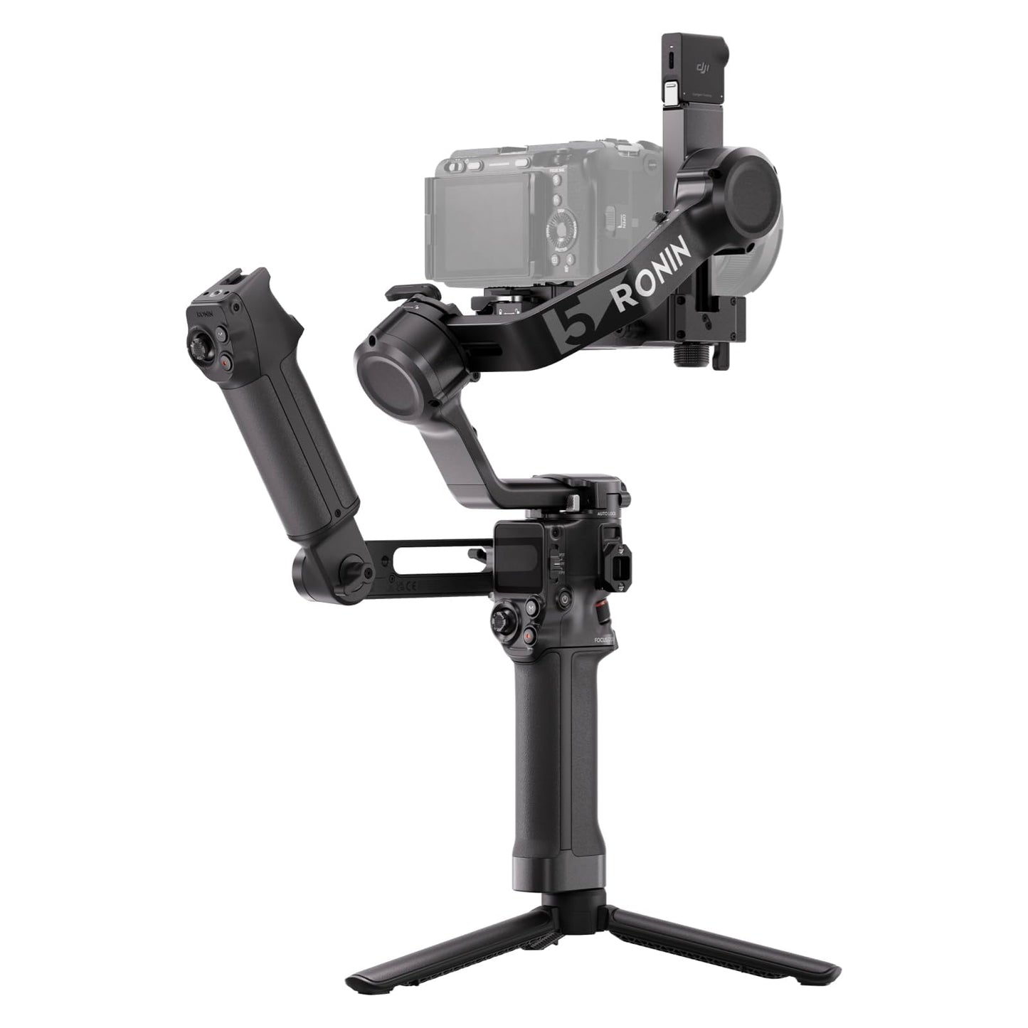 DJI RS 5 Combo, Gimbal Stabilizer for Camera Canon/Sony/Panasonic/Nikon/Fujifilm, Intelligent Tracking, Electronic Briefcase Handle, Fine-Tuning Knobs, New Z-Axis Indicator