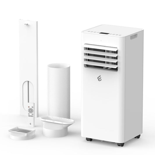 10,000 BTU Portable Air Conditioner, 3-in-1 AC Unit for 450 Sq.Ft Rooms With Cooling, Dehumidification & Fan Modes, Includes Remote Control, 24H Timer & Window Kit for Bedroom
