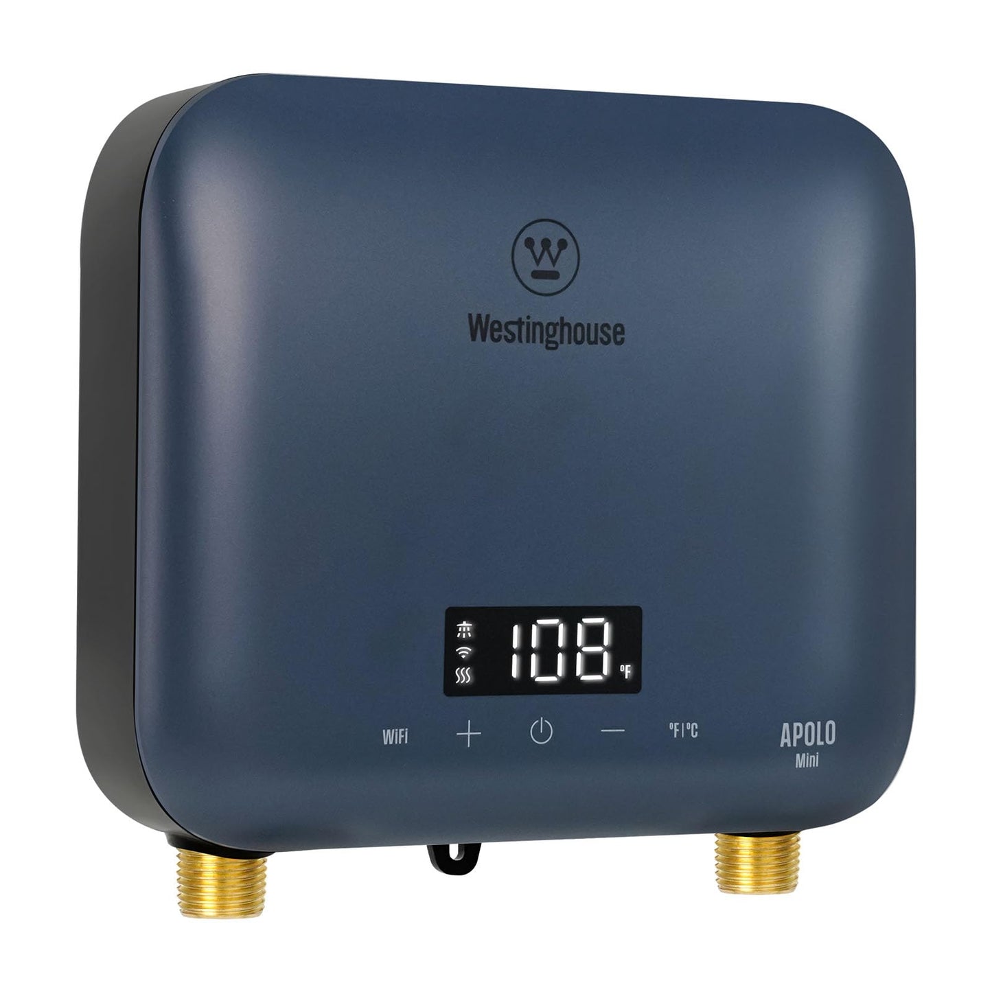 Westinghouse Apolo Mini 8kW Tankless Water Heater Electric, 240V Instant Hot Water Heater, Under Sink Water Heater Electric, Smart WiFi Control, Compatible with Alexa & Google Home, Deep Blue