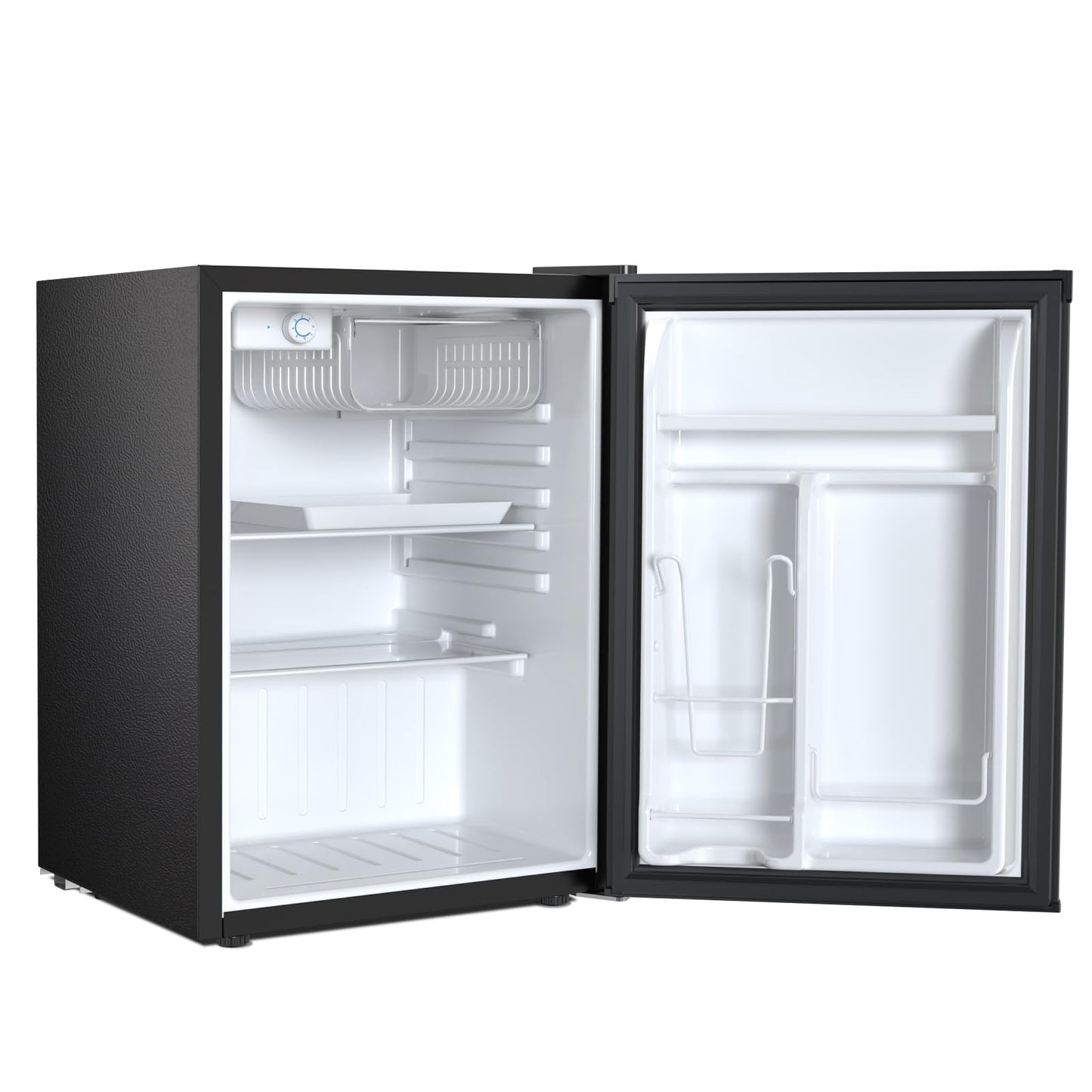 Antarctic Star 2.56 Cu.Ft. Mini Fridge with Freezer, Small Refrigerators with Adjustable Thermostat, Low Noise, Energy Saving, Compact Refrigerators for College Dorm, Office, Bedroom, Apartment, Black