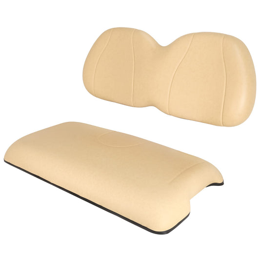 10L0L Golf Cart Seat-Front Seat Cushion & Backrest for Golf Cart Club Car Precedent (2012-up) Premium Sponge Comfortable Soft (Cream)