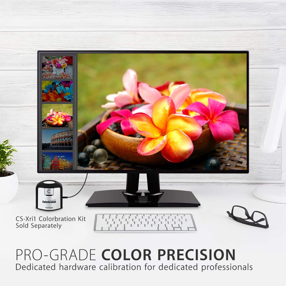 ViewSonic VP2768A 27 Inch 1440p ColorPro Monitor, IPS Display with 100% sRGB and Pantone Validated for Professional Photo Editing, Advanced Ergonomics, 90W USB-C, HDMI, and DisplayPort Daisy Chain