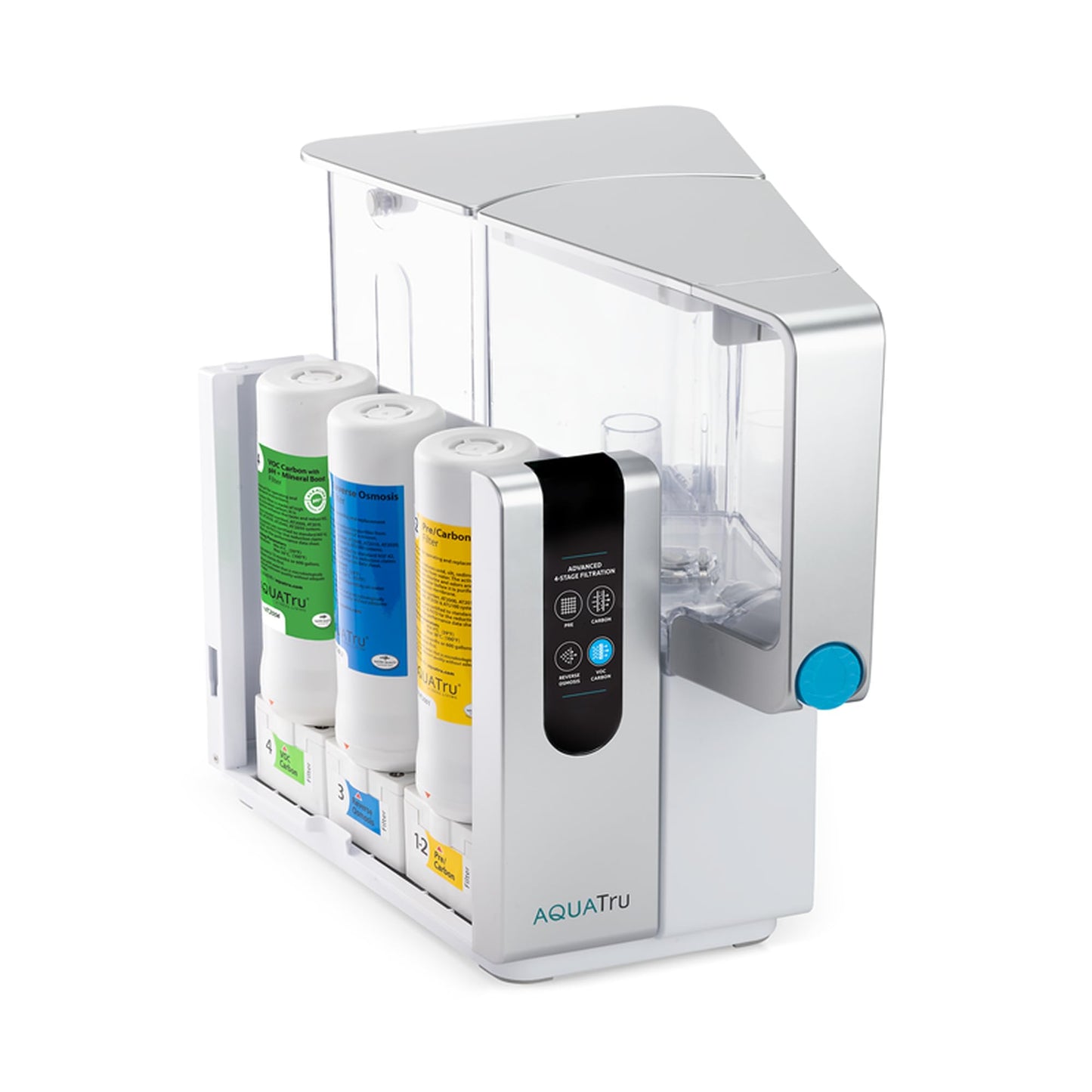 AquaTru Classic Alkaline Countertop Water Purifier | Certified 4-Stage Reverse Osmosis System Removes 84 Contaminants Including Forever Chemicals, Lead & Fluoride | Adds Minerals | No Plumbing