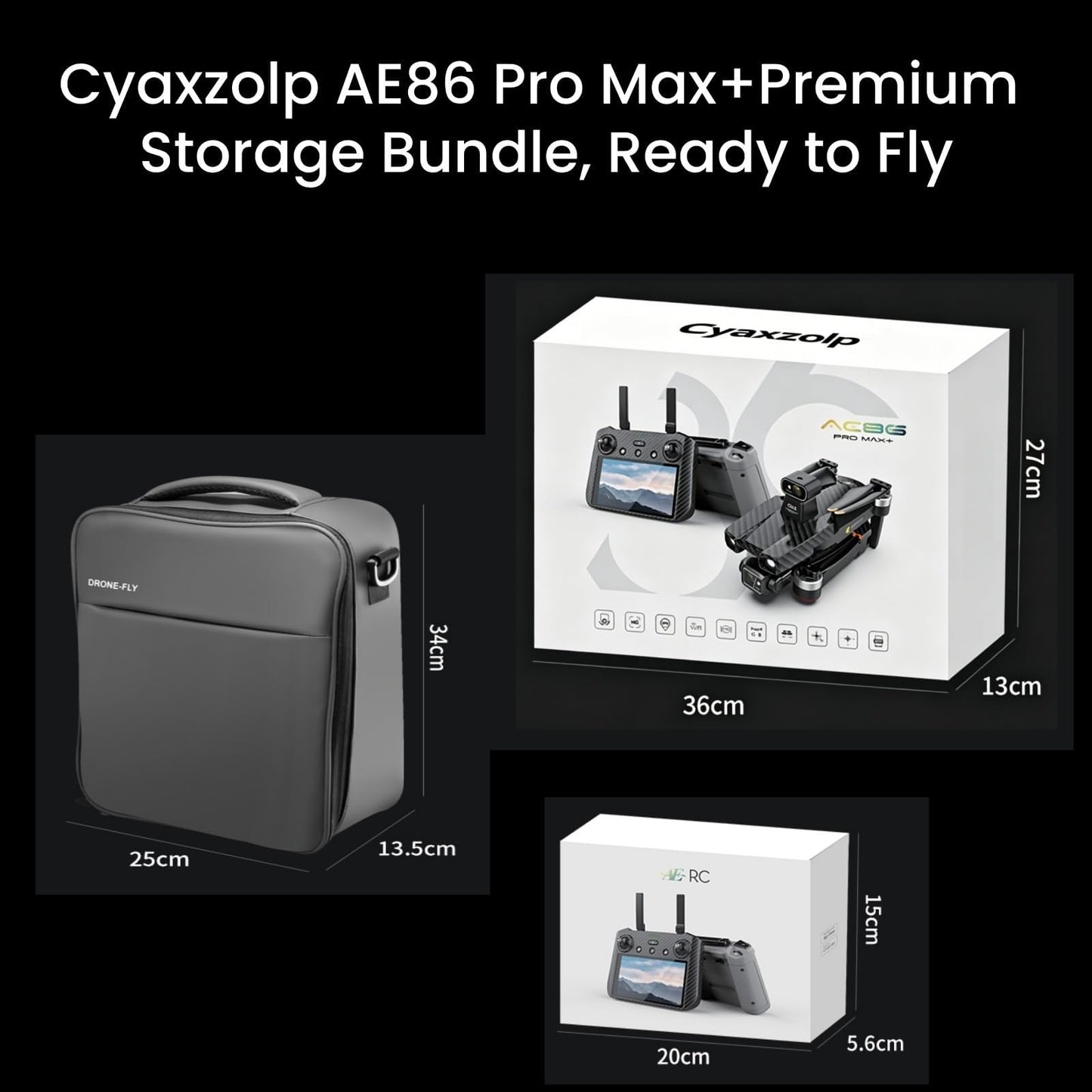 Cyaxzolp AE86ProMax+Drones with Camera for Adults 4K Video,Touch Screen Tablet Remote and 3-Axis Mechanical Gimbal, 5G Digital Transmission, 360° Laser Obstacle Avoidance, GPS Auto Return,Three 8000mAh 45 Mins Long Endurance, 500g Payload, Smart Follow Wa