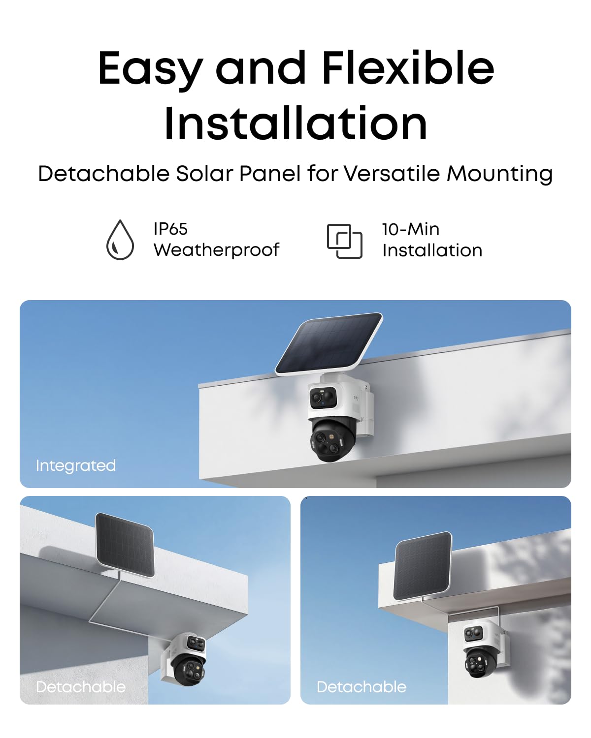 eufy Security eufyCam S4 2-Cam Kit, 4K Solar Wireless Outdoor Security System,3-Lens Bullet-PTZ cam, 360° Coverage,Cross-Cam Track, AI Facial Recognition, 8X Zoom,0 Monthly Fee,Expandable up to 16TB