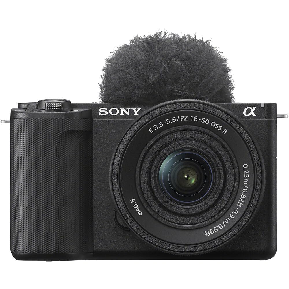 Sony ZV-E10 II Mirrorless Alpha APS-C Camera Body + 16-50mm F3.5-5.6 OSS II Zoom Lens Black ZVE10M2KB Content Creators Bundle with Deco Gear Case + Microphone + Extra Battery + Tripod Accessories Kit