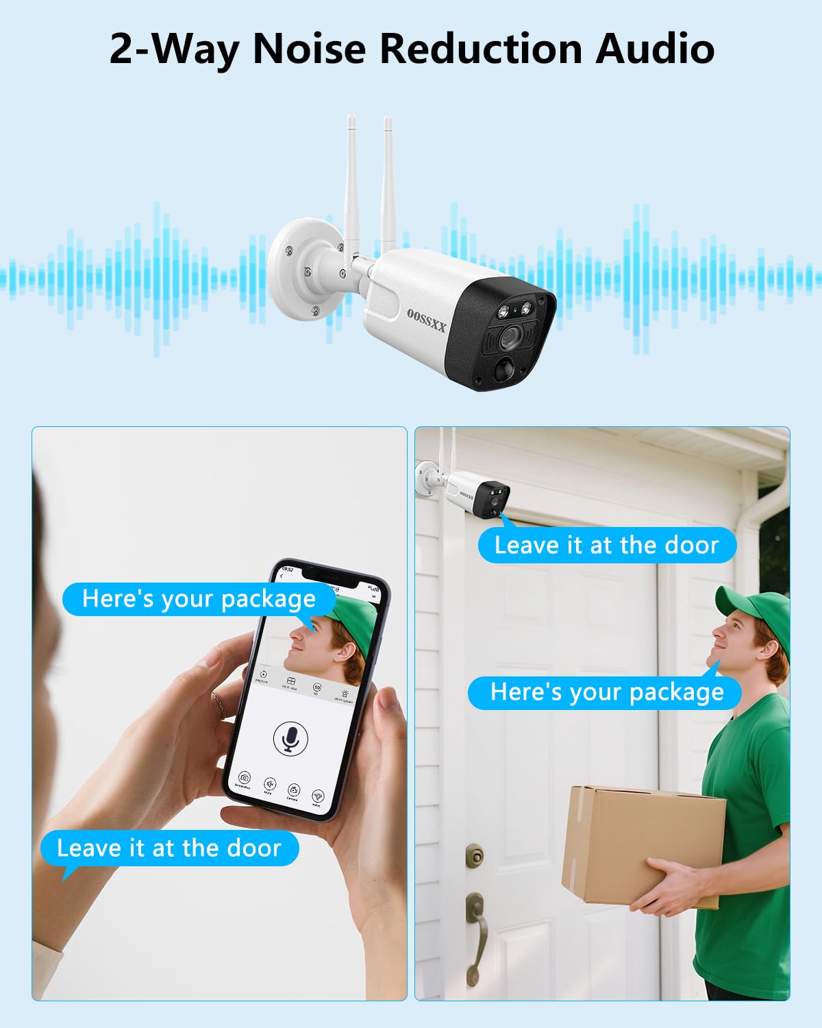 (2026 Update) Wireless WiFi Outdoor Security Camera System with Monitor, Built-in Screen NVR, Dual Antenna Cameras 55% Stronger Signal, 130° Wide Angle, 65ft Night Vision, 2-Way Audio, No Monthly Fee