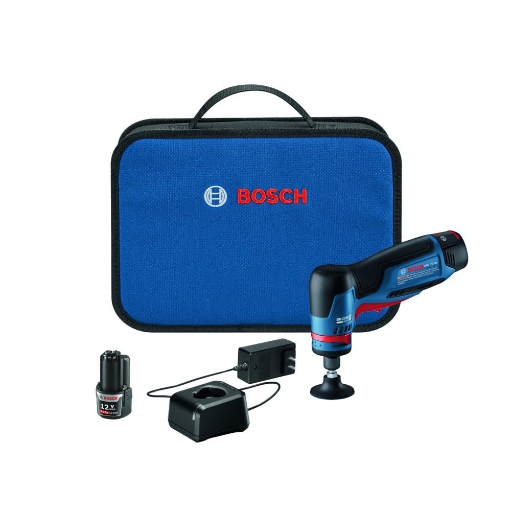 Bosch GWG12V-20SB23 12V Max Brushless 1/4 In. Right Angle Die Grinder Kit with (2) 3 Ah Batteries