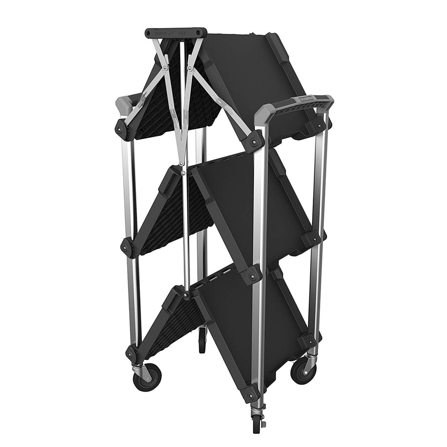 Olympia Tools 85-189 Pack N Roll Collapsible Service Cart, XL, 300LB Capacity, Black