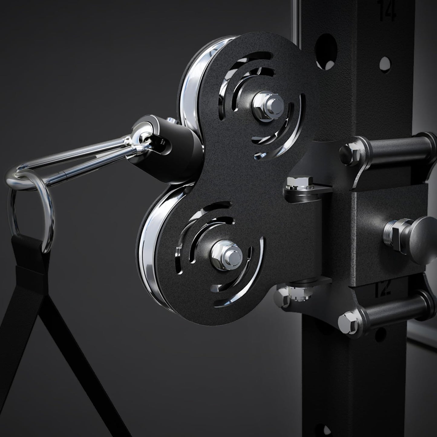 RitFit M2 Smith Machine with Cable Crossover System, 3D Functional Trainer & Power Cage, 16 Adjustment Holes, 6 Storage Pegs for Full-Body Home Gym(M2 PRO-3D Black)