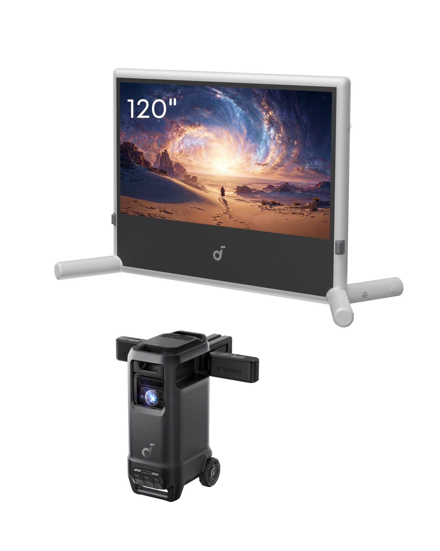 soundcore Nebula X1 Pro Mobile Theater: 4K Triple Laser Projector with 120" Silent Inflatable Screen, 3500 ANSI Lumens, 7.1.4 Dolby Atmos, 56000:1 Contrast, Optical Zoom, Wireless