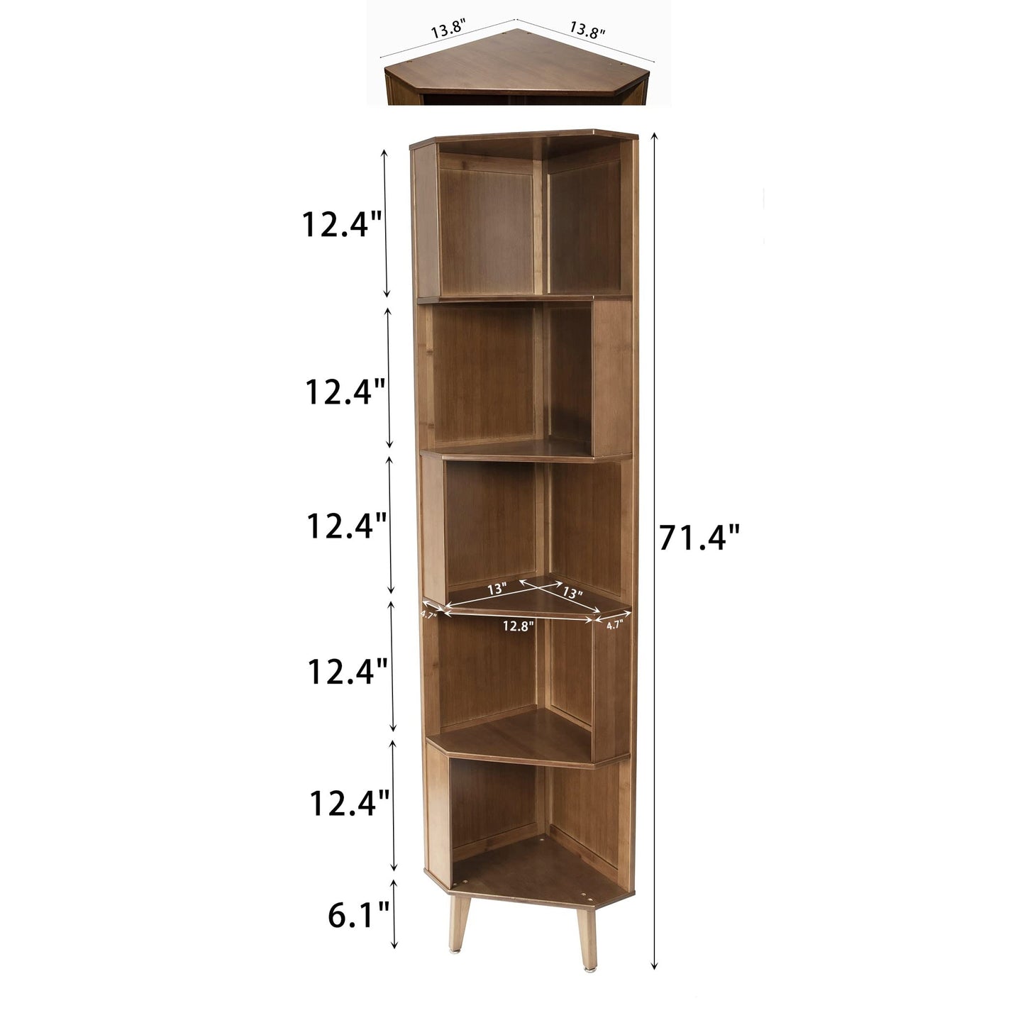 BALANBO 5-Bookcase Industrial Cube Shelf Corner Bookshelf Display Storage Tall Multifunctional Stand for Home Office Living Room Decoration…