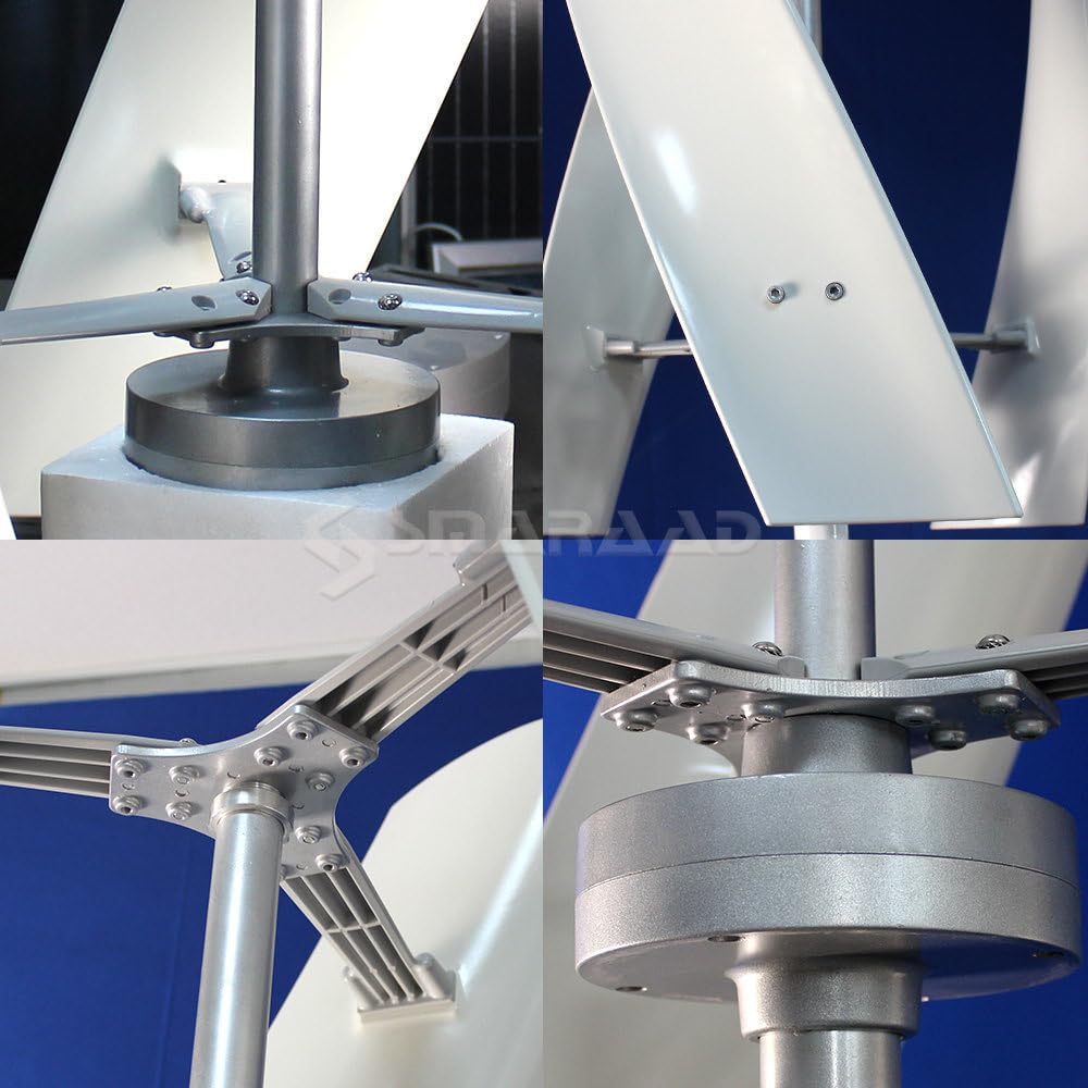 13000 W Low Speed Vertical Wind Power Turbine Generator, 12V 24V Space Saving Windmill Generator Suit for Home/RV/Marine Wind Turbine Generator Kit,24V