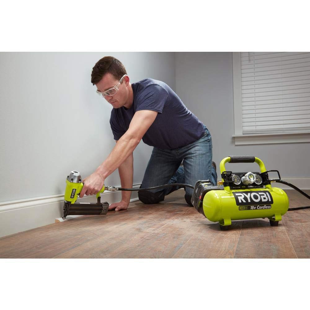 ONEAND 1 GAL. 120 PSI Portable 18V Horizontal AIR Compressor 0.5 CFM at 90 PSI