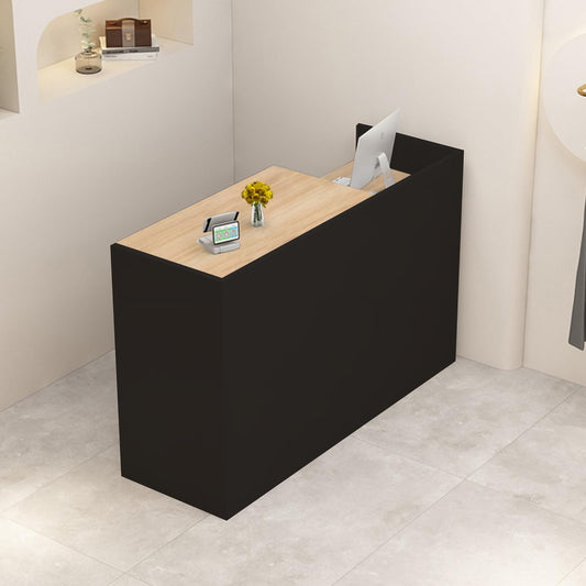 Reception Desk with Counter, L 35.4-74.8'' , Modern Front Desk Reception Counter, Solid wood ecological board, large storage space,with Storage Drawers, front office desk for Salon, Office, Lobby
