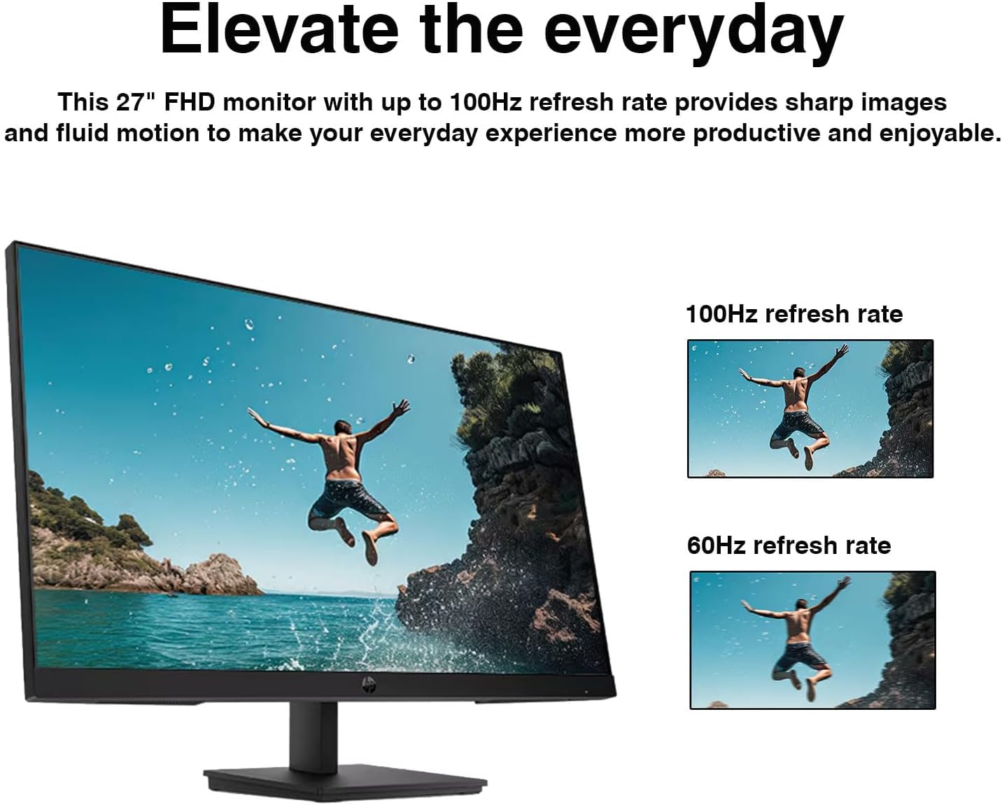 HP Series 3 Pro 327ph 27" IPS Monitor w/5ms Response Time, Built-in 2x2W Speakers, Height Adjustable, Anti-Glare, Flicker Free, VESA Mount (100mm), HDMI & Dockztorm USB Port Expander (B0CG8UT#ABA)