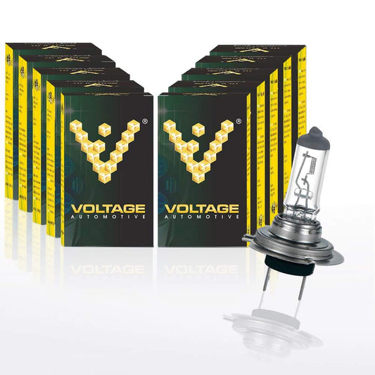 Voltage Automotive H7 Halogen Headlight Bulb - 10 Pack, Standard Replacement for High Beam Low Beam Fog Light