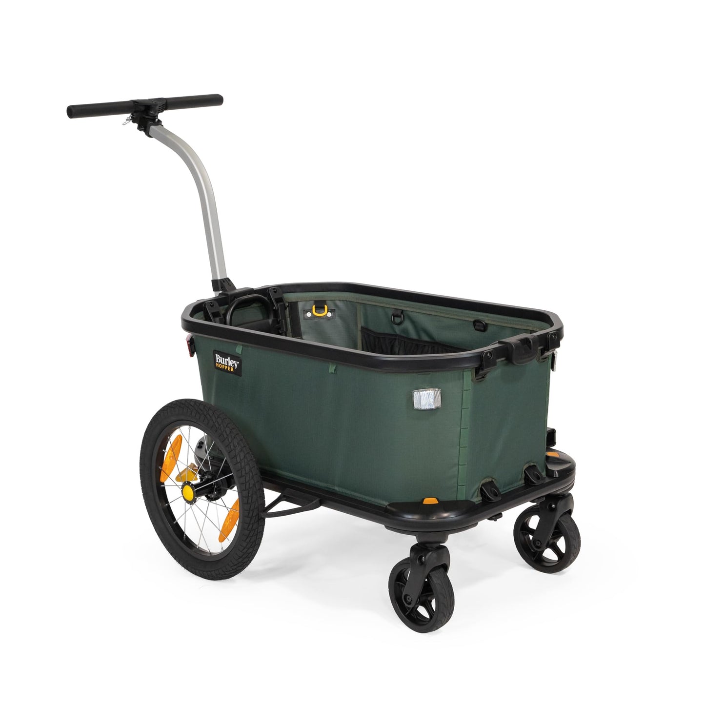 Burley Hopper | Compact Cargo Bike Trailer & Stroller Wagon with Spacious Storage, Rigid Floor, Durable Interior & Parking Brake