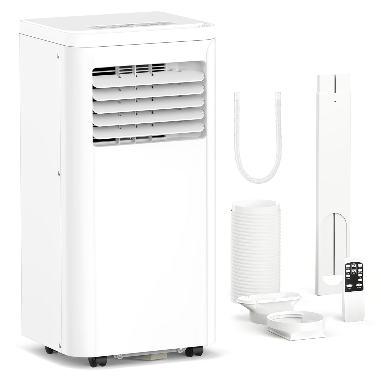 Electactic 8050 BTU Portable Air Conditioner for Rooms up to 450 Sq.Ft, 4 Modes Portable AC Unit with Cool, Dry, Fan and Sleep Modes, Remote and LED Display, Installation Kits for Home, Apartment
