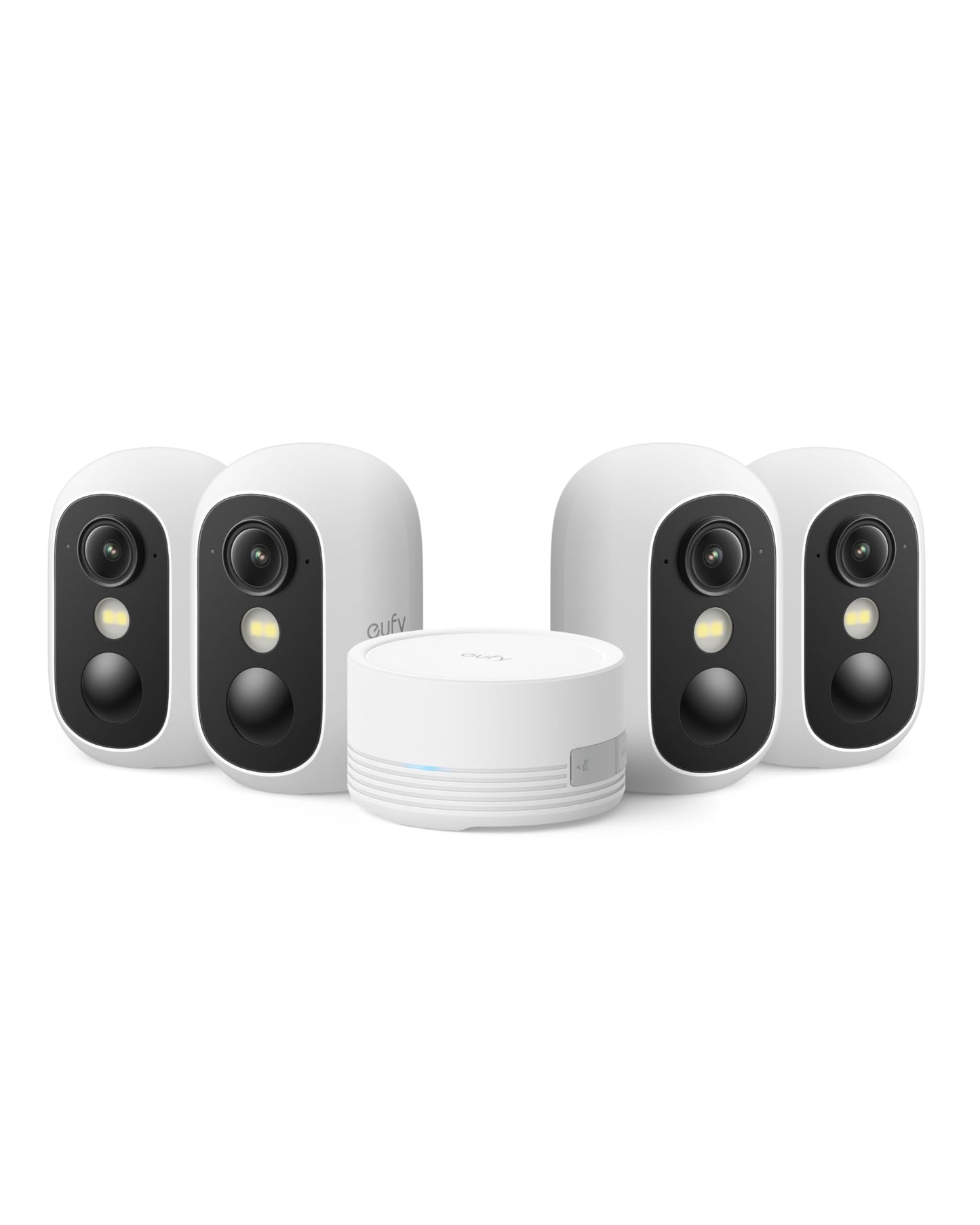 eufy Security eufyCam C35 4-Cam Kit, Wireless Indoor/Outdoor Camera, Magnetic Mount, Color Night Vision, Local Storage, No Monthly Fee, Built-in 8GB, IP67, Facial Recognition, Solar Panel Compatible