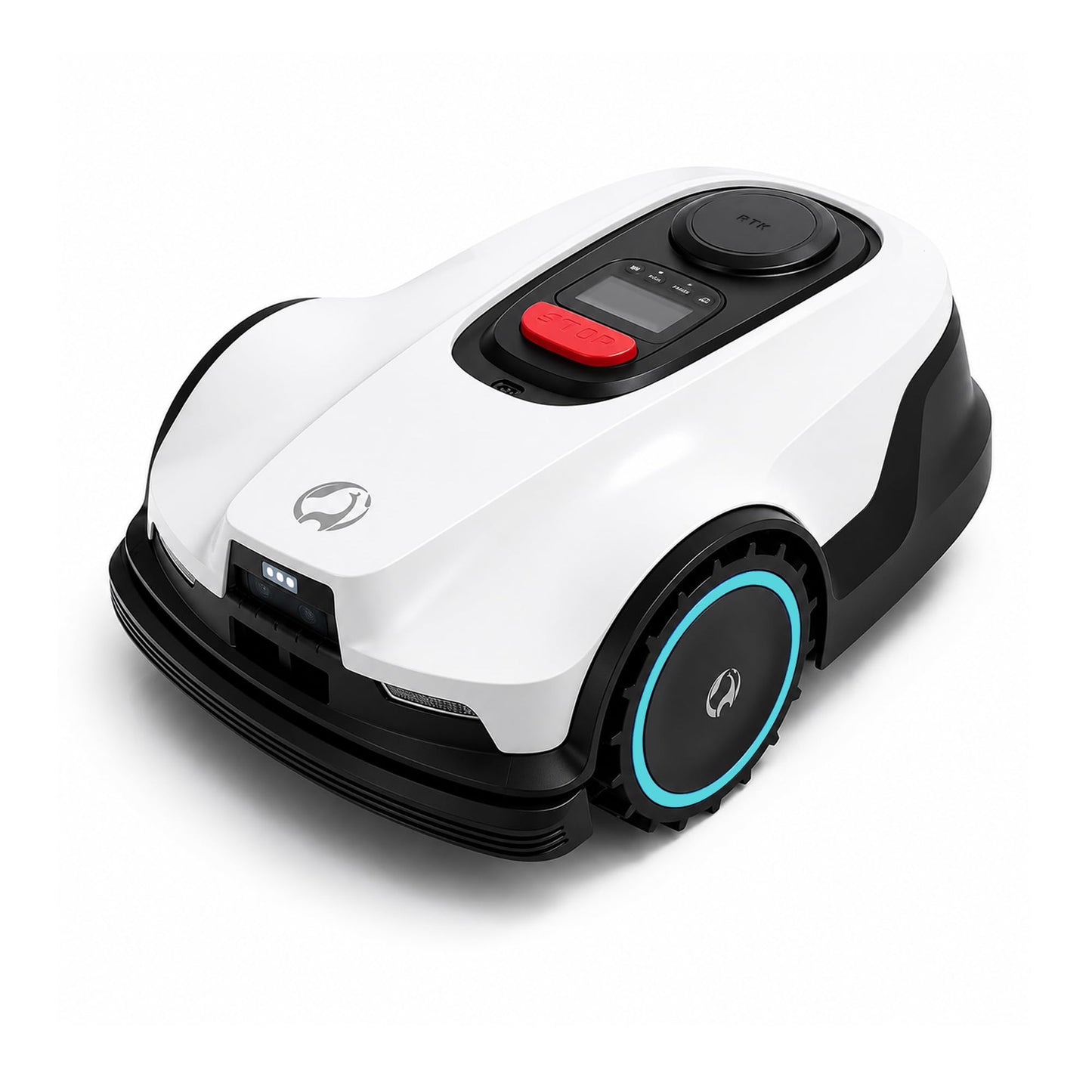 Lawn Mower, Visual+RTK Navigation, Works Under Trees, No Wire, Covers Up to 1/4 Acre, Robotic Mower with Auto Mapping & 6000mAh high-Capacity Battery