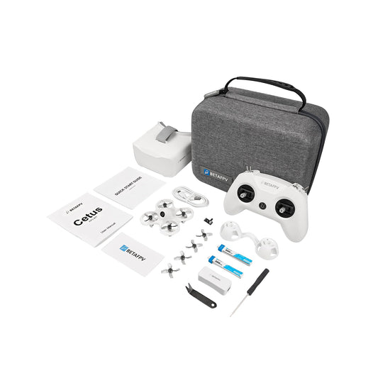BETAFPV Cetus FPV RTF Drone Kit for Brushed Racing Drone, with LiteRadio 2 SE Transmitter VR02 FPV Goggles, Fly FPV Drone Kit for Beginners to Fly Faster Further