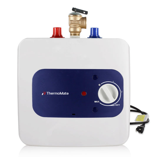 ThermoMate Mini Tank Water Heater Electric, 1.32 Gallons Small Under Sink Water Heater for Point of Use Instant Hot Water 110V 120V, Wall or Floor Mounted, UL Listed ES150