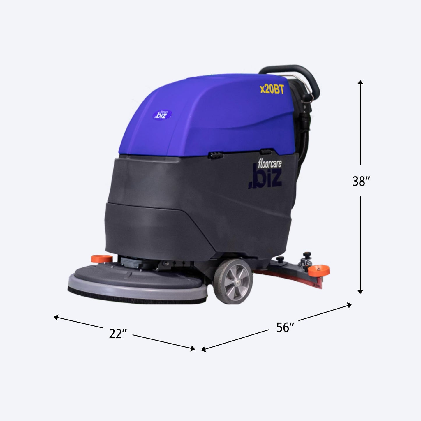 USA-CLEAN X20BT Traction Driven Auto Scrubber Machine Walk Behind - 20 inches (500mm) Cleaning Path - Two 12V AGM batteries - Rugged Brush - User-Friendly - Commercial Floor Cleaning Machines