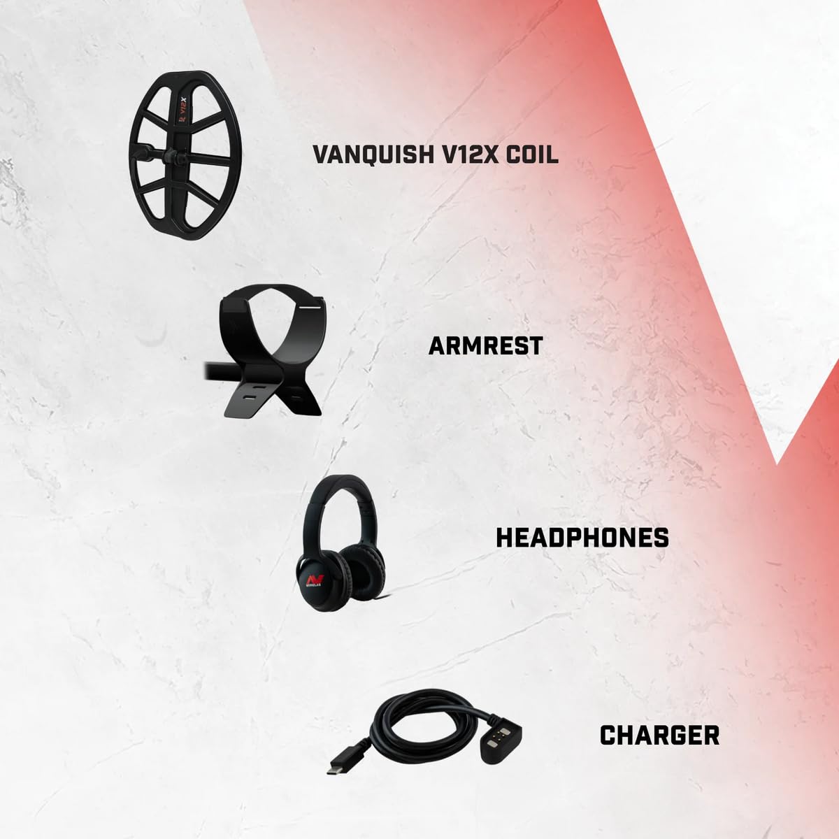 MINELAB Vanquish 560 Fully-Automatic Lightweight Waterproof Metal Detector with Multi-IQ Technology, Includes V12X 12" Double-D Coil and Wired Headphones