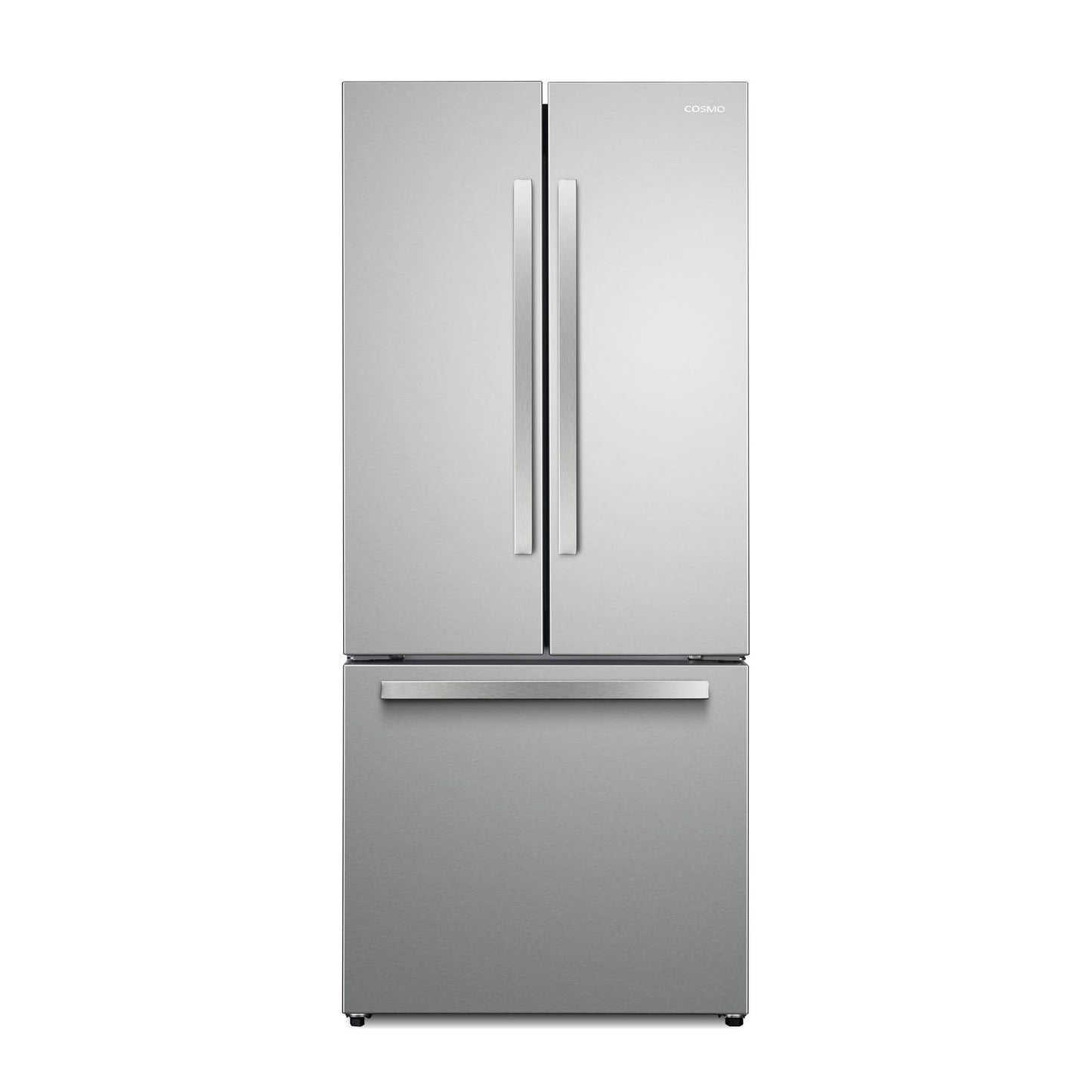 COSMO COS-RFFV183GHS 30 in. Vista Collection 17.5 cu. ft. Counter Depth 3-Door French Door Refrigerator, Freezer Drawer, Stainless Steel