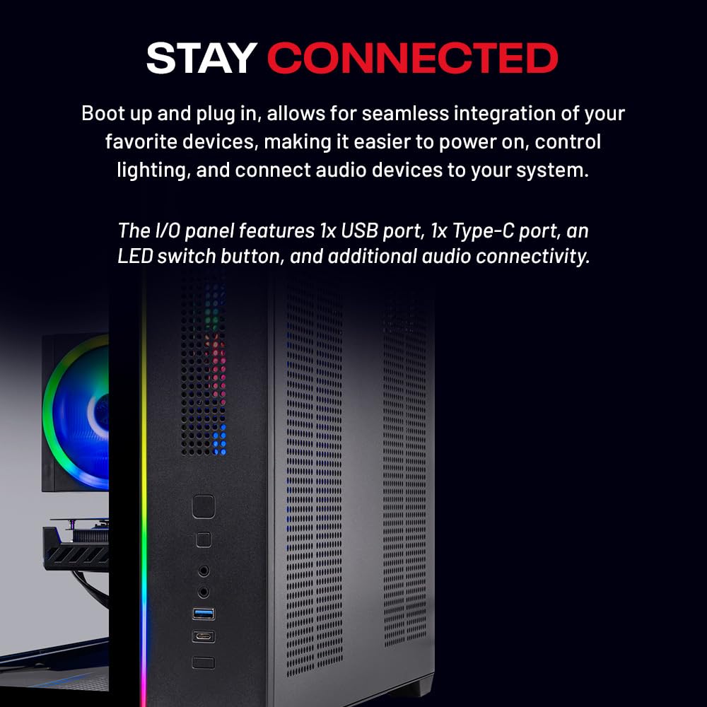 Skytech Gaming Crystal Gaming PC, AMD Ryzen 7 5700 3.7GHz, NVIDIA RTX 5060, 1TB NVMe SSD, 32GB DDR4 RAM 3200, 650W Gold PSU, Wi-Fi, Win 11, Desktop