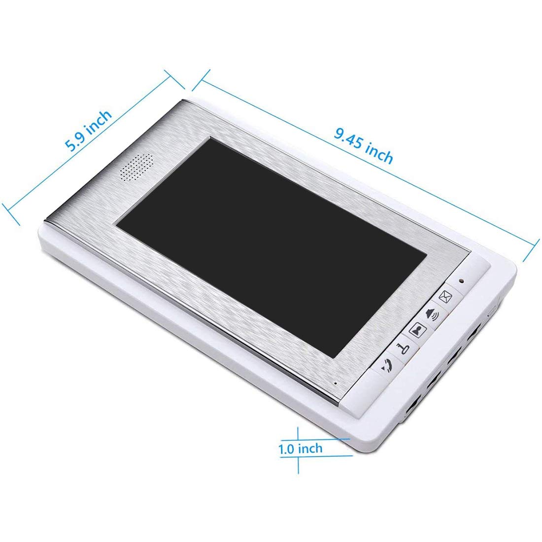 AMOCAM Apartment Video Intercom System, 4 Household Video Doorbell Kits, Wired 7 Inches Monitor, IR Outdoor Camera Support Monitoring, ID Unlock, 2 Way Intercom, 1- Camera and 4-Screen