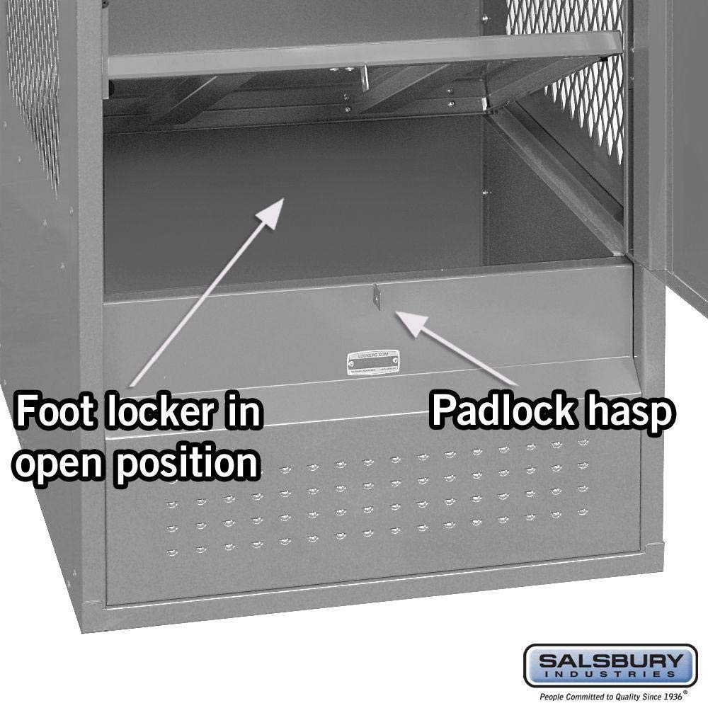 Salsbury Industries 71024GY-U Solid Door 6-Feet High 24-Inch Deep Unassembled Standard Gear Metal Locker, Gray