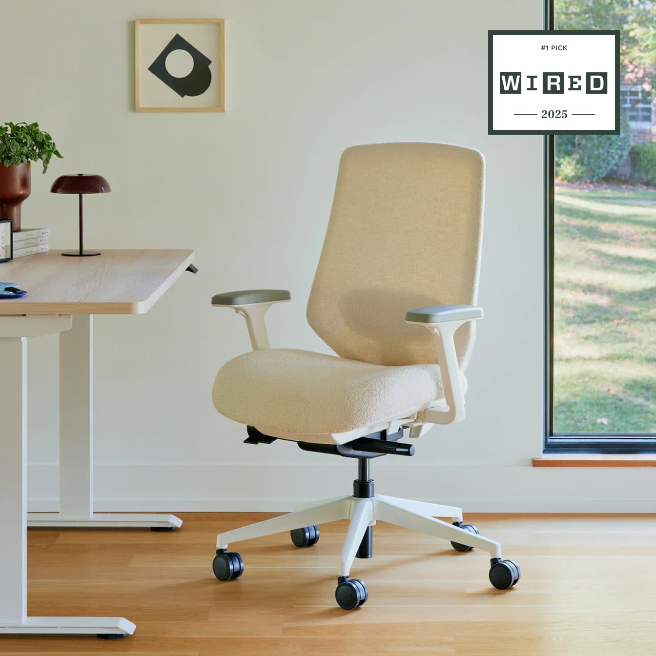 Branch Ergonomic Chair Pro - Mesh Office Chair with 14 Points of Adjustment - Height, Depth & Tilt Adjustable - 5D Armrests - Forward Tilt, Smooth Recline, and Lumbar Support - Ivory Boucle