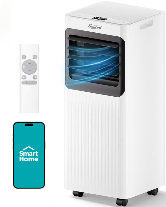 16,000 B T U Portable Air Conditioners for Large Room up to 750 Sq. Ft., 5-in-1 Smart AC with WiFi App, Remote Control, Fast Cooling, Dehumidifier, Fan, Sleep Mode, 24H Timer & Window Kit