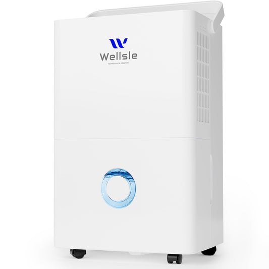 Wellsle 4500 Sq.ft Dehumidifier for Basement and Garage, 80 Pints Home Dehumidifier with Drain Hose and Water Tank, Quiet Dehumidifiers for Bedroom, Living Room, Office.