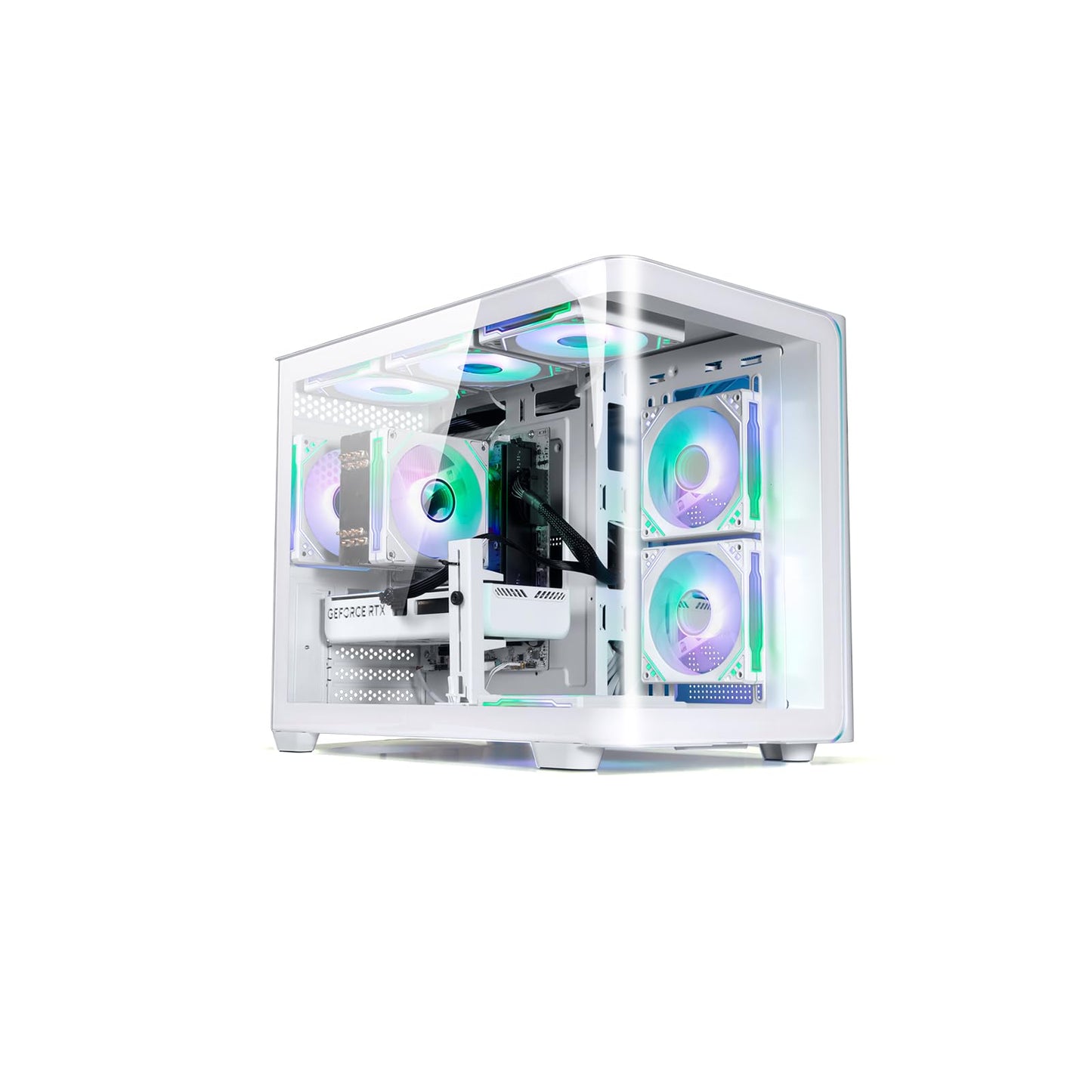 suevery Prebuilt Gaming PC White